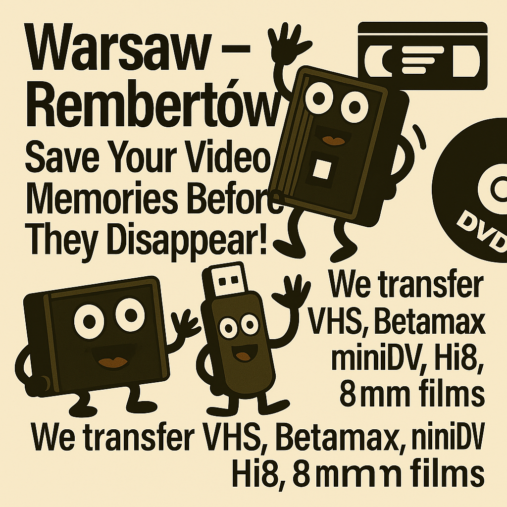 Warsaw - Rembertów – Preserve Your Memories! Transfer Your Video Tapes to DVD and USB